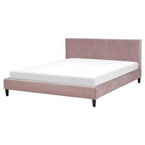 Beliani - FITOU - Tweepersoonsbed - Roze - 160 x 200 cm - Fluweel