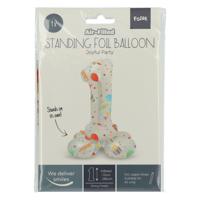 Folat BV staande folieballon joyful party cijfer 1 -72cm