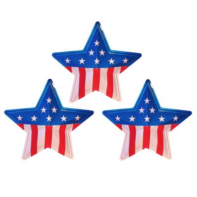 Ster van de USA Amerikaanse vlag - 3x - 45 cm - kunststof - wand decoraties - versieringen