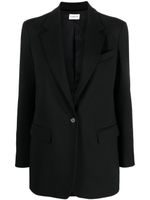 P.A.R.O.S.H. blazer en laine vierge à simple boutonnage - Noir