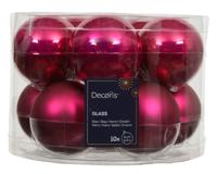 Kerstballen glas d6 cm pink 10 st Decoris - Decoris Kerstballen glas d6 cm pink 10 st Decoris - Decoris