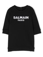 Balmain Kids robe-sweat à logo imprimé - Noir - thumbnail