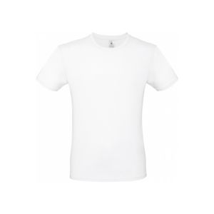 Wit basic grote maten t-shirt met ronde hals voor heren van katoen 4XL  -