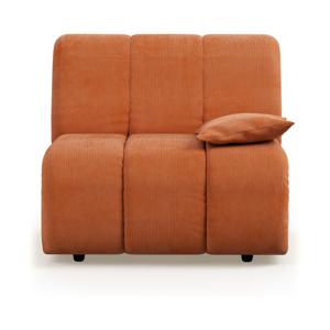 HKliving Wave bank right low arm Rib Dusty Orange