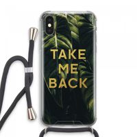 Take me back: iPhone XS Max Transparant Hoesje met koord