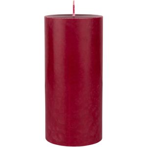 Rood bordeaux cilinderkaarsen/ stompkaarsen 15 x 7 cm 50 branduren        -