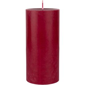 Rood bordeaux cilinderkaarsen/ stompkaarsen 15 x 7 cm 50 branduren