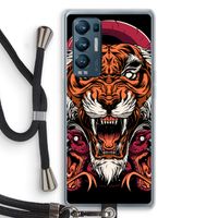 Tiger and Rattlesnakes: Oppo Find X3 Neo Transparant Hoesje met koord