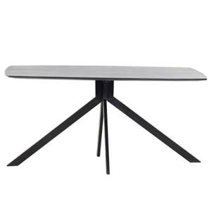 Giga Meubel - Eettafel Deens Ovaal Zwart 160cm - Metalen Onderstel