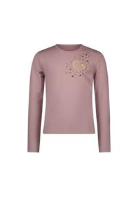 Le Chic Meisjes t-shirt strass hart - Norma - Sweet plums