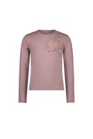 Le Chic Meisjes t-shirt strass hart - Norma - Sweet plums