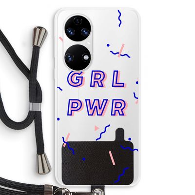 GRL PWR: Huawei P50 Transparant Hoesje met koord