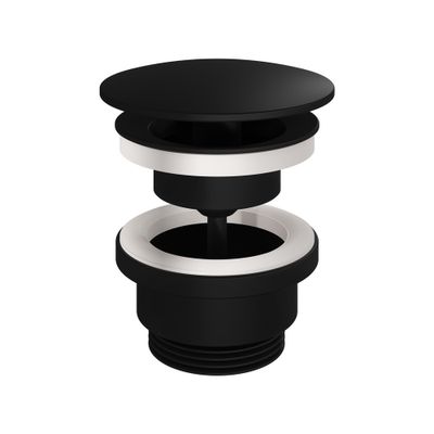 Hotbath Cobber Always open Clickwaste Zwart Mat P708 Hotbath Cobber Always open Clickwaste Zwart Mat P708