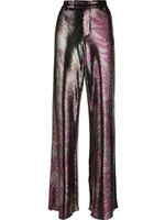 ETRO pantalon palazzo à imprimé feuillage - Rose