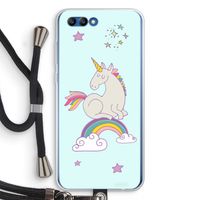 Regenboog eenhoorn: Honor 10 Transparant Hoesje met koord