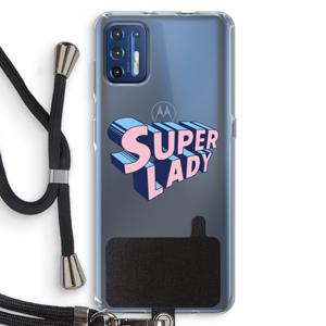 Superlady: Motorola Moto G9 Plus Transparant Hoesje met koord