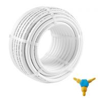 VEVOR aluminium composietbuis, aluminium meerlagencomposietbuis, 25 m, wit, PEX buis, aluminium meerlagencomposietbuis, MV buis, meerlagenbuis, ideaal voor vloerverwarming en radiatoraansluiting, aluminium composietbuis