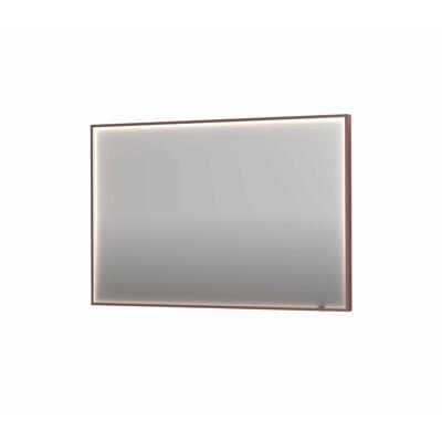 Spiegel INK SP19 120x4x80 cm incl. direct LED-Verlichting Rondom en Spiegelverwarming Geborsteld Koper