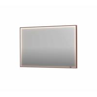 Spiegel INK SP19 120x4x80 cm incl. direct LED-Verlichting Rondom en Spiegelverwarming Geborsteld Koper
