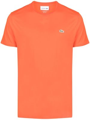 Lacoste T-shirt met geborduurd logo - Oranje