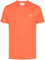 Lacoste T-shirt met geborduurd logo - Oranje - thumbnail