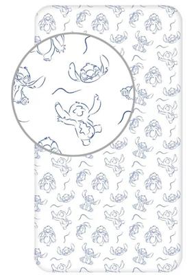 Stitch hoeslaken outlines -Eenpersoons - 90 x 200 cm