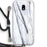 Gestreepte marmer: Samsung Galaxy J3 (2017) Transparant Hoesje met koord