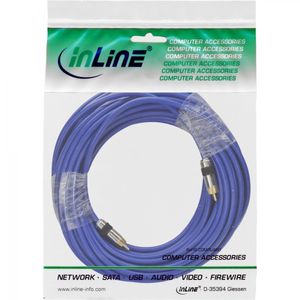 InLine 4043718081967 audio kabel 10 m RCA Blauw