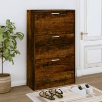 VidaXL Schoenenkast 63x24x103 cm bewerkt hout gerookt eikenkleurig