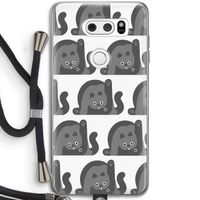 Cats: LG V30 Transparant Hoesje met koord