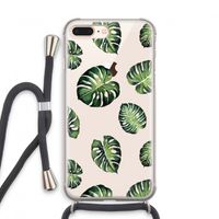 Tropische bladeren: iPhone 7 PLUS Transparant Hoesje met koord