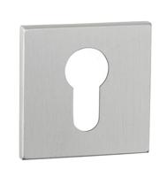 Paar vierkante PC rozetten ZN 52x52x5mm rvs mat