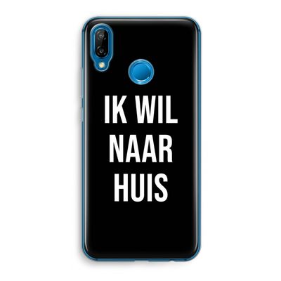 Ik wil naar huis - Zwart: Huawei P20 Lite Transparant Hoesje