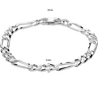 TFT Armband Zilver Figaro 6,0 mm 19 cm - thumbnail