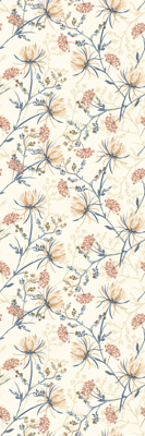 Vintage bloemenprint behang woonkamer