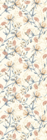 Vintage bloemenprint behang woonkamer