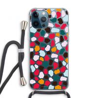 Colored Giraffe: iPhone 12 Pro Transparant Hoesje met koord