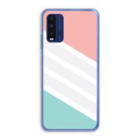 Strepen pastel: Xiaomi Redmi 9T Transparant Hoesje