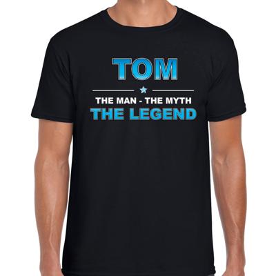 Tom Voornaam cadeau - The man, The myth the legend - zwart - voor heren - verjaardag