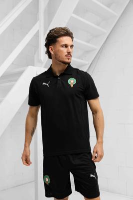 Marokko Casual Polo Senior 2025/2026 - Maat L - Kleur: Zwart | Soccerfanshop
