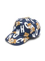 Moschino Kids casquette à logo imprimé - Bleu - thumbnail