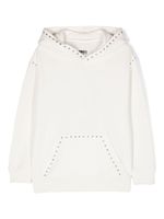 MM6 Maison Margiela Kids hoodie clouté en coton - Blanc - thumbnail