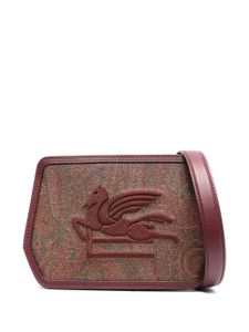 ETRO sac à bandoulière à logo embossé - Rouge