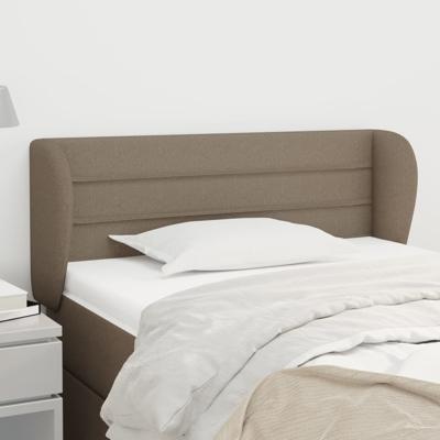 Hoofdbord met randen 103x23x78/88 cm stof taupe