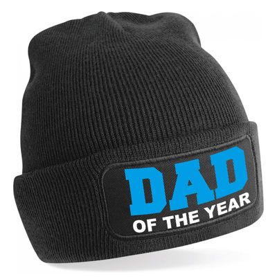 Muts dad of the year / vader van het jaar zwart voor heren - Winter cadeau papa/ vader Muts dad of the year / vader van het jaar zwart voor heren - Winter cadeau papa/ vader