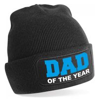 Muts dad of the year / vader van het jaar zwart voor heren - Winter cadeau papa/ vader