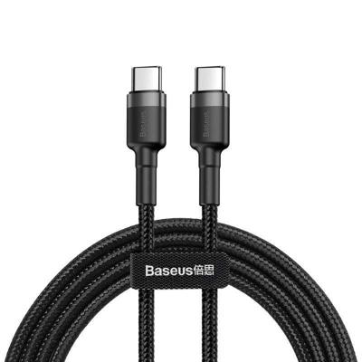 USB-C PD kabel Baseus Cafule PD 2.0 QC 3.0 60W 1m (zwart/grijs)