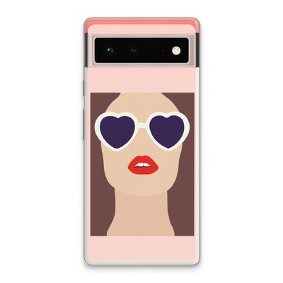 Red lips: Google Pixel 6 Transparant Hoesje