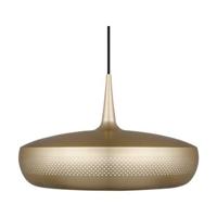 Umage Clava Dine hanglamp brushed brass - met koordset zwart - Ø 43 cm