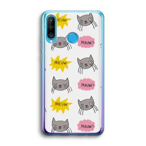Meow: Huawei P30 Lite Transparant Hoesje